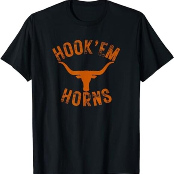Hookem Horns Texas Bull Head Longhorn Design Retro State Pride Fall Outfit 05 - Picture 1 of 5